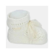 Martin Aranda - Baby Booties Knit Marfil, Pink Ciruela Image 2
