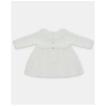 Martin Aranda - Baby Girl Knit Woven Mix Dress Tenerezza, Ivory Image 2