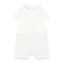 Moschino Baby - Boy Short Sleeve Romper With Stripes And Bear Print Beige Image 2