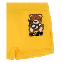 Moschino Baby - Boy Swim Shorts With Toy Bear Print In Gift Box Yellow Image 2