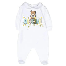 Moschino Baby - Unisex Footie Gift Box With Bear Toy Star, Optic White Image 1