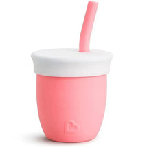 Munchkin - C’est Silicone! Training Cup with Straw, Coral Image 1