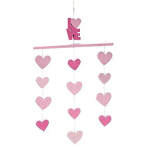 NoJo Little Love Ceiling Mobile - Pink Hearts Image 1