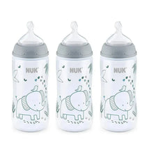 Nuk 10oz Smooth Flow Anti-Colic Bottle,Grey Elephant 3Pk Image 1