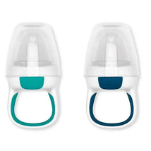OXO - 2Pk Tot Silicone Self-Feeder, Teal/Navy Image 1