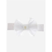 Patachou - Baby Girl Hair Ribbon Jersey, White Image 1