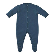 Paz Rodriguez - Baby Boy Knit Newborn Romper Teddy, Lead Blue Image 2