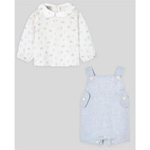 Paz Rodriguez - Baby Boy Romper & Blouse Set Glaciar, Chalk Blue Image 1