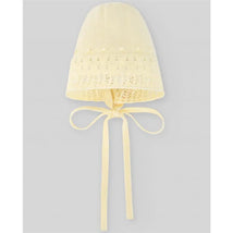 Paz Rodriguez - Baby Girl Knit Newborn Bonnet Bico, Chalk Pink Image 1