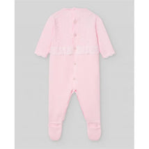 Paz Rodriguez - Baby Girl Knit Newborn Romper Linda, Chalk Pink/White Image 2