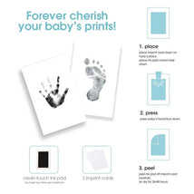 Pearhead - Gingham Baby Memory Book And Clean-Touch Ink Pad, Gray Image 2