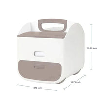 Pearhead - Ubbi Portable Diaper Caddy and Changing Mat, Diaper Storage, Taupe Image 2
