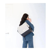 Petunia - Boxy Backpack diaper bag - Sand/Black Image 3