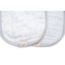 Piccolo Bambino 2pk Grey Muslin Bibs For Baby Boy Image 3
