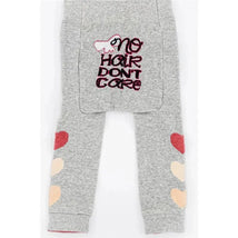 Piero Liventi Grey No Hair Don't Care Baby Girl Leggings.