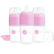 Popyum - 3Pk Anti-Colic Formula Making Baby Bottle 9 Oz, Pastel Purple Image 2