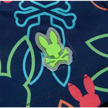 Psycho Bunny - Kids Barrett All Over Print Navy Swim Trunk Image 2
