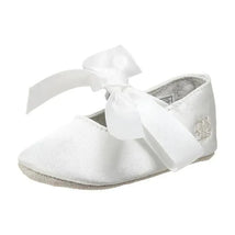 Ralph Lauren Layette Briley Ballet Crib Shoe,White Satin Image 2
