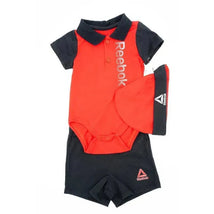 Reebok Layette Knit Creeper/Short/Hat Red Rush Image 1