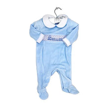 Rose Textile - Baby Boy's Smocking Train Velour Coverall Image 2