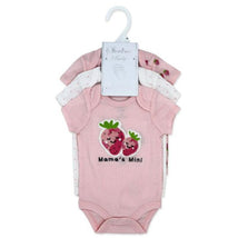 Rose Textiles - 3Pk Baby Girls Bodysuit Set, Strawberry Pink Image 2