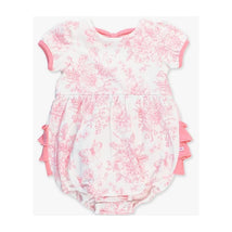Rufflebutts - Baby Girl Puff Short Sleeve Bow Bubble Romper Image 2