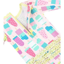RuffleButts - Baby Girl Social One Piece Rash Guard, Ice Cream Image 3