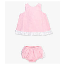 Rufflebutts - Baby Girls Pink & White Swing Top & Bloomer Set Pink Image 2