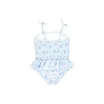Rufflebutts - Fairytale Garden Peplum Smocked Bodice One Piece Image 2