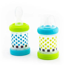 Sassy - Baby Food Nurser, 4+ Months Set of 2, 100% Silicone Nipple and Spoon BPA-Free Image 1