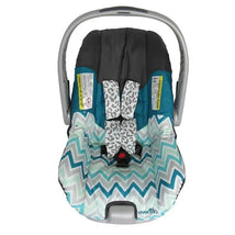 Save Your Seat™ 16-Pack Disposable Strap Covers in Black/White Chevron Image 2