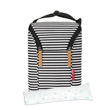 Skip Hop - Grab & Go Double Bottle Bag, Black/White Stripe Image 2