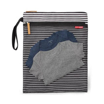 Skip Hop - Grab & Go Wet/Dry Bag, Black & White Stripe Image 2