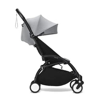 Stokke - Yoyo³ Stroller Bundle, Black And White Frame | Stone 6+ Color Pack | Stone Bassinet Image 2