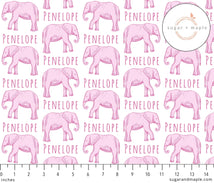 Sugar + Maple Personalized Stretchy Blanket | Elephant Pink - MacroBaby