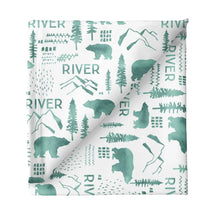 Sugar + Maple Personalized Stretchy Blanket | Woodland Green - MacroBaby