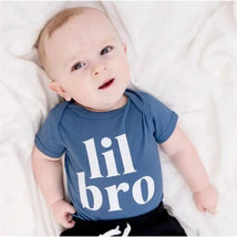 Sweet Wink - Boys Baby Bodysuit Lil Brother Short Sleeve Image 3