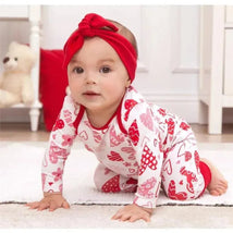 Tesa Babe - Baby Girl's Valentine Hearts Bamboo Romper Image 2