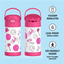 THERMOS - 12Oz Stainless Steel Insulated Straw Bottle, Barbie Image 2