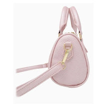 Tiny Treats - Leather Striped Duffle Handbag | White Image 2