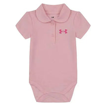 Under Armour - Baby Girl Logo Polo Bodysuit, Pink Sugar Image 1