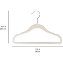 3 Sprouts - 15Pk Baby Velvet Hangers, Cream Image 2