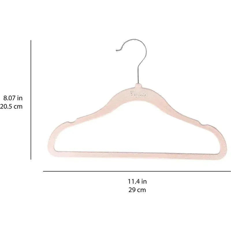 3 Sprouts - 15Pk Baby Velvet Hangers, Pink Image 2