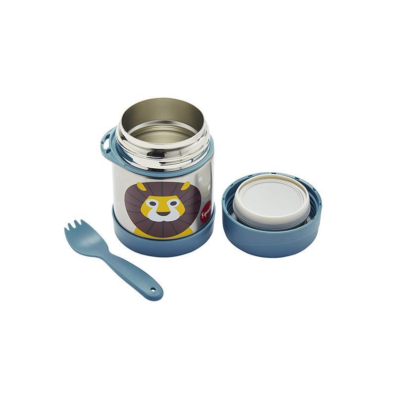 3 Sprouts - Stainless Steel Food Jar, Lion Image 3