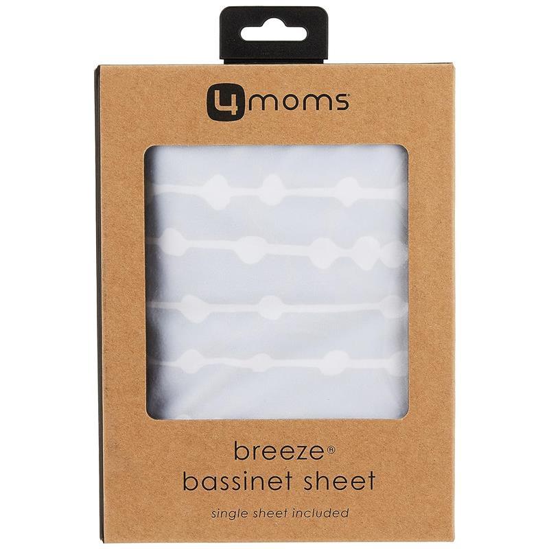 4 Moms - Breeze Waterproof Fabric Bassinet Sheet, Grey Image 5