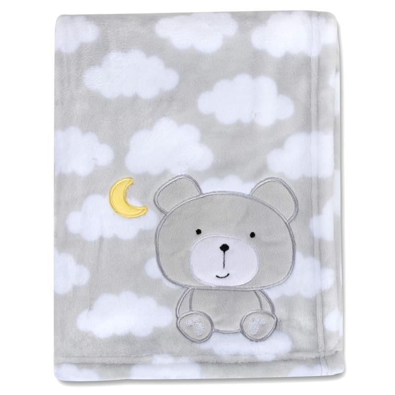 A.D. Sutton - Baby Essentials Plush Blanket, Bear Grey Image 3