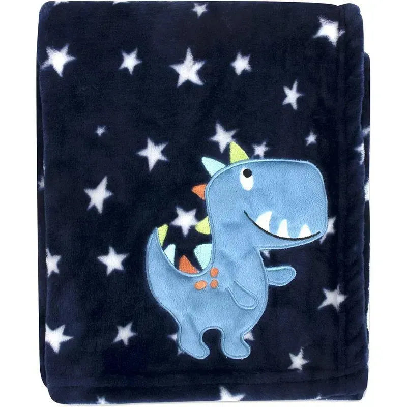 A.D. Sutton - Baby Essentials Plush Blanket, Dino Blue Image 5