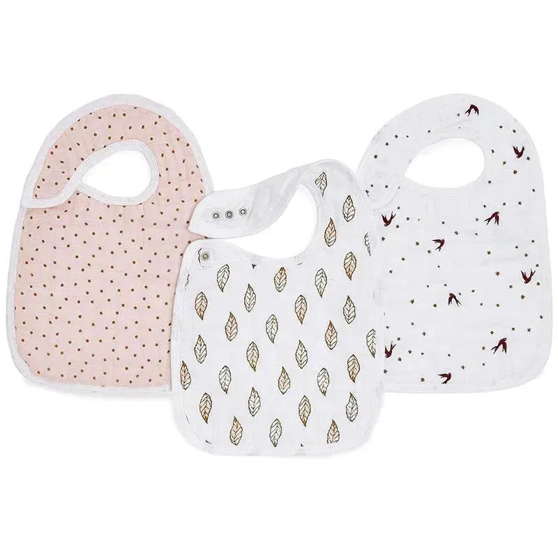 Aden + Anais - 3 Pk Snap Bibs, Dahlia Sparrows Image 1