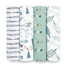 Aden + Anais - 4Pk Cotton Muslin Swaddle, Dinotime Image 1