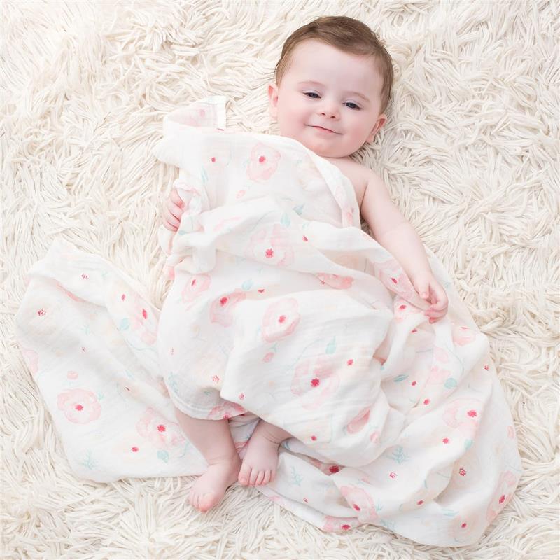 Aden + Anais - 4Pk Essentials Muslin Swaddle Blankets, Full Bloom Image 2